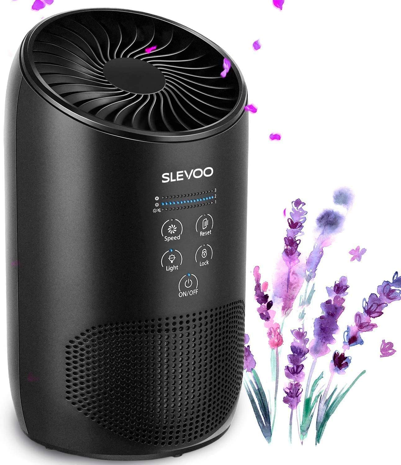 Slevoo BS-03 Air Purifiers for Home Bedroom, H13 True HEPA Filter